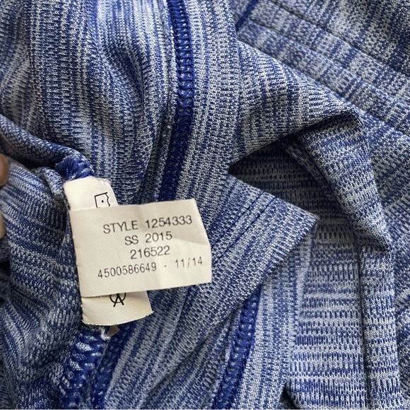 Under Armour Blue Quarter Zip Athletic Semi-Fitted Pullover Top long sleeve M - Picture 9 of 9